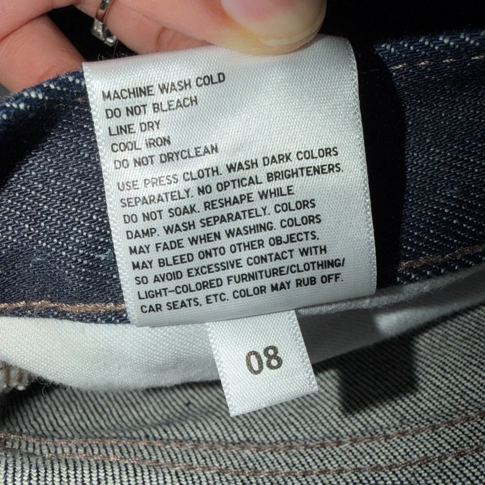Uniqlo Jeans Mens 30x34 Selvedge Denim Slim Straight Stretch Dark Wash Kaihara